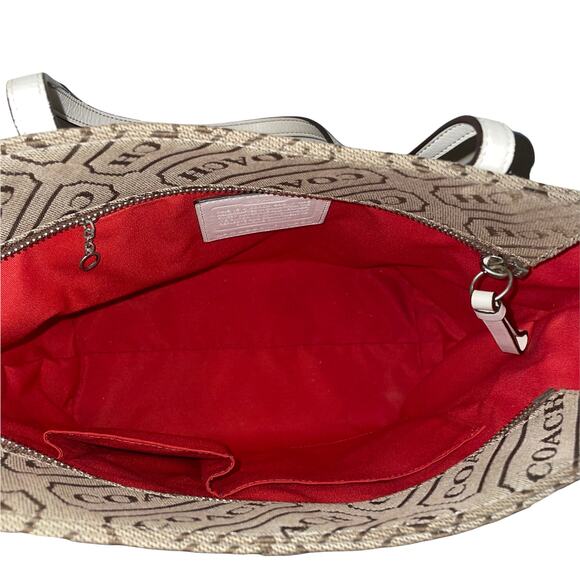 Coach Signature Canvas and Sateen Tote Bag - Picture 4 of 4